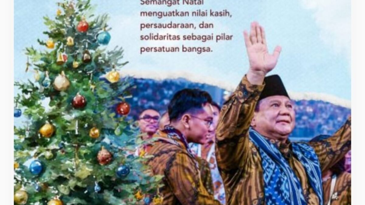 Prabowo Subianto Mengucapkan Selamat Hari Natal