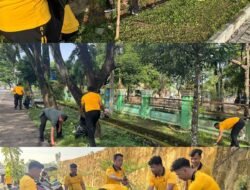 Wujudkan Instruksi Presiden RI, Personel Polda Kalsel Hadir Lewat Aksi Bersih Masjid