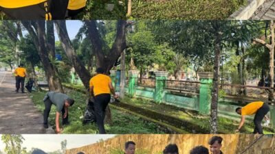 Wujudkan Instruksi Presiden RI, Personel Polda Kalsel Hadir Lewat Aksi Bersih Masjid