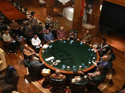 Presiden Menerima Audience Apindo di Padepokan Garudayaksa Hambalang Bogor