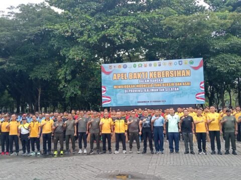 Forkopimda Kalsel Turun ke Jalan, Membersihkan Kota