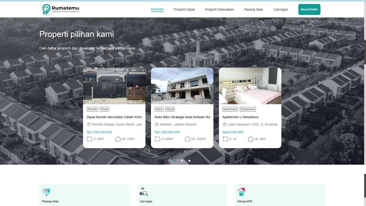 Rumatemu: Jalan Lebih Manusiawi dalam Jual Beli Properti dan Sewa Rumah Apartemen