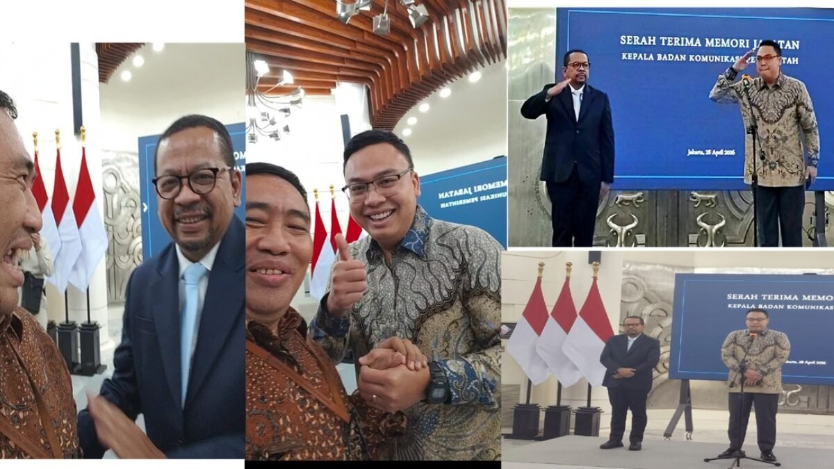 Acara Pisah Sambut Kepala Badan Komunikasi Pemerintah (BAKOM RI) dari Angga Raka Prabowo ke M Qodari Acara Pisah Sambut Kepala Badan Komunikasi Pemerintah (BAKOM RI) dari Angga Raka Prabowo ke M Qodari