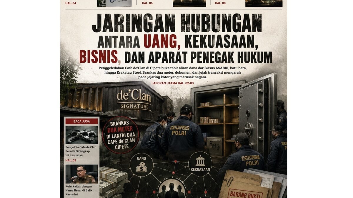 Dari Brankas Dua Meter Cafe de’Clan: Jejak ASABRI, Batu Bara, Krakatau Steel, hingga Bayang-Bayang Konflik Aparat