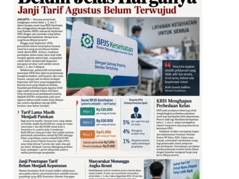 BPJS Tanpa Kelas Masuk September, Berapa Iurannya? Janji Tarif Agustus Belum Terwujud BPJS Tanpa Kelas Masuk September, Berapa Iurannya? Janji Tarif Agustus Belum Terwujud