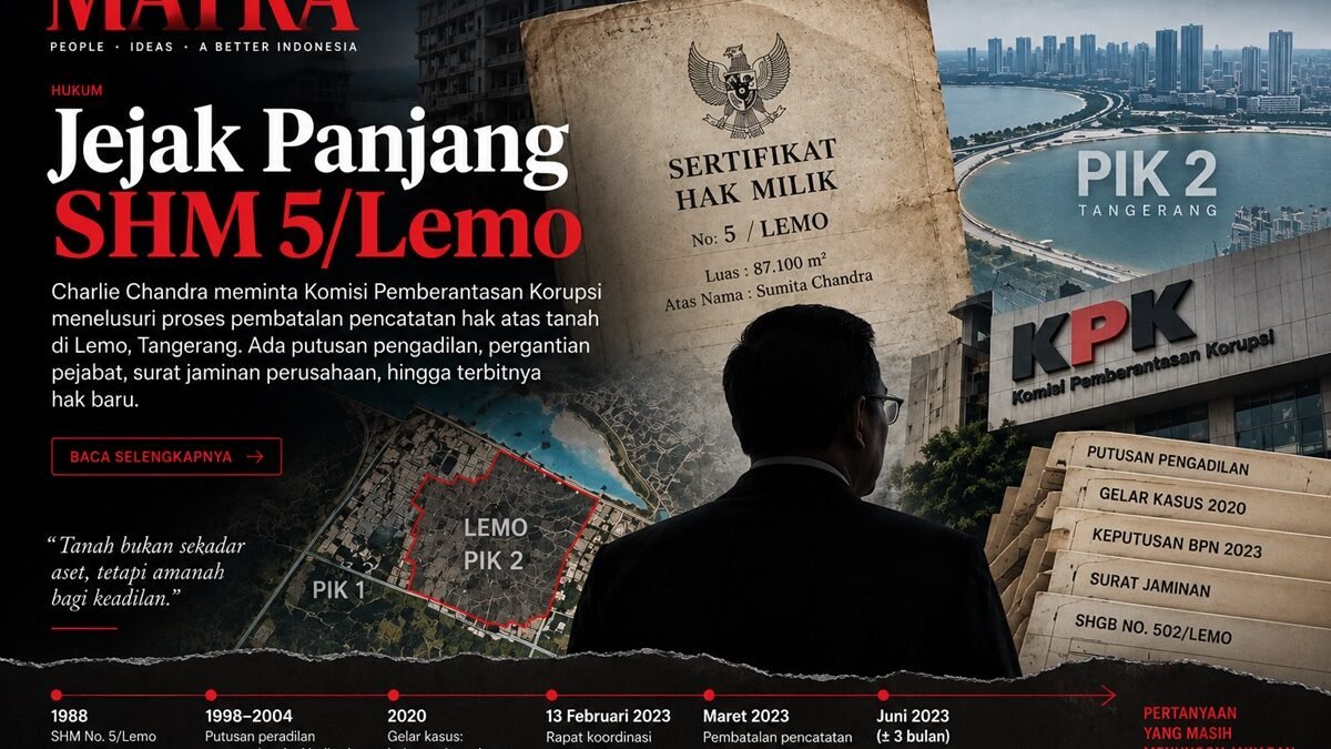 Charlie Chandra Minta KPK Selidiki Proses Pertanahan SHM 5/Lemo di PIK 2 Charlie Chandra Minta KPK Selidiki Proses Pertanahan SHM 5/Lemo di PIK 2