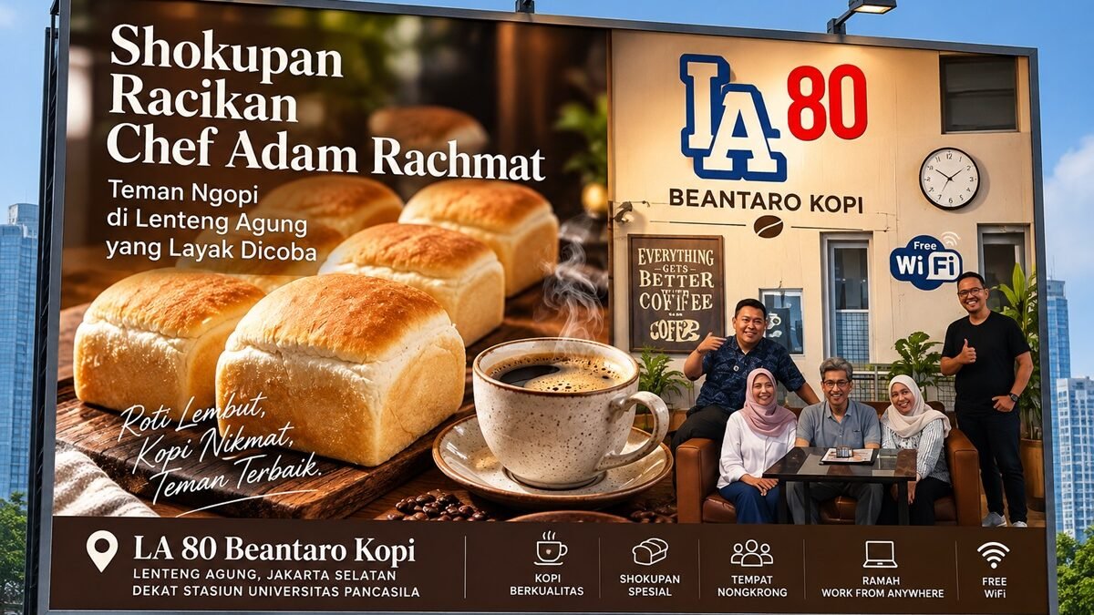 LA 80 Beantaro Kopi: Tempat Nongkrong atau Nugas Belajar Dekat Universitas Pancasila, Stasiun Universitas Pancasila