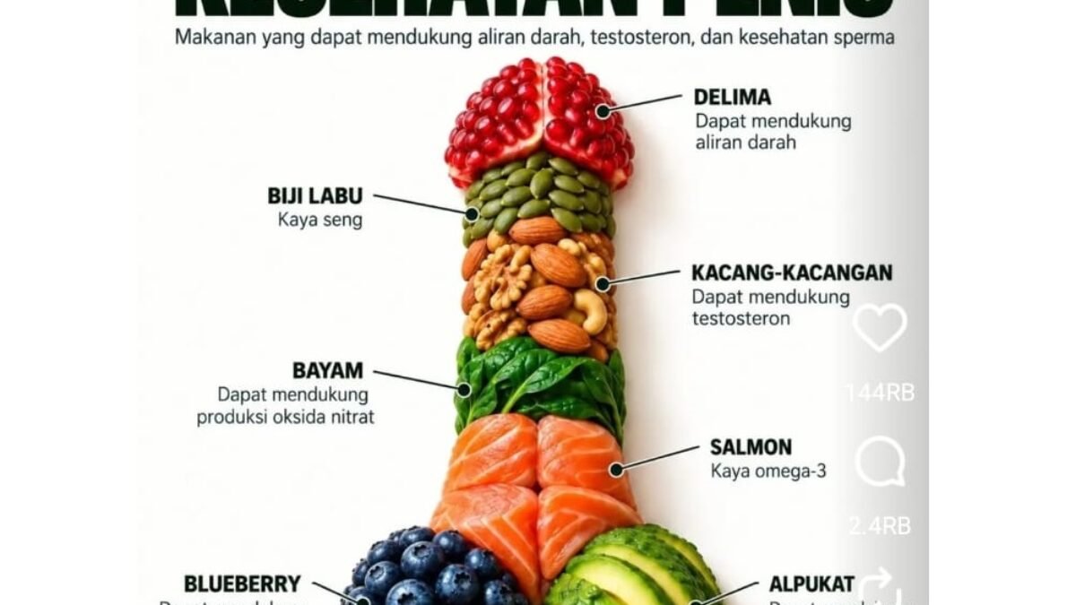 Nutrisi untuk Kesehatan Penis: 7 Makanan yang Mendukung Aliran Darah, Hormon, dan Kualitas Sperma Nutrisi untuk Kesehatan Penis: 7 Makanan yang Mendukung Aliran Darah, Hormon, dan Kualitas Sperma