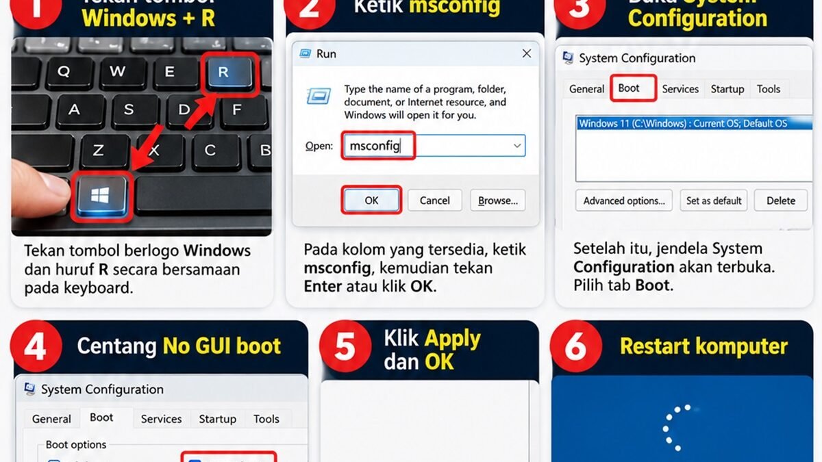 Cara Mengatasi Komputer Lemot Saat Booting
