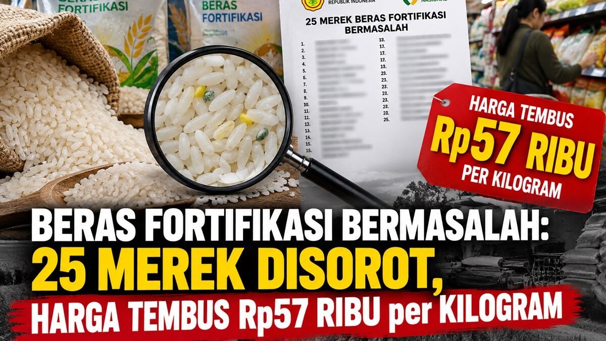 Beras Fortifikasi Bermasalah: 25 Merek Disorot, Harga Tembus Rp57 Ribu per Kilogram