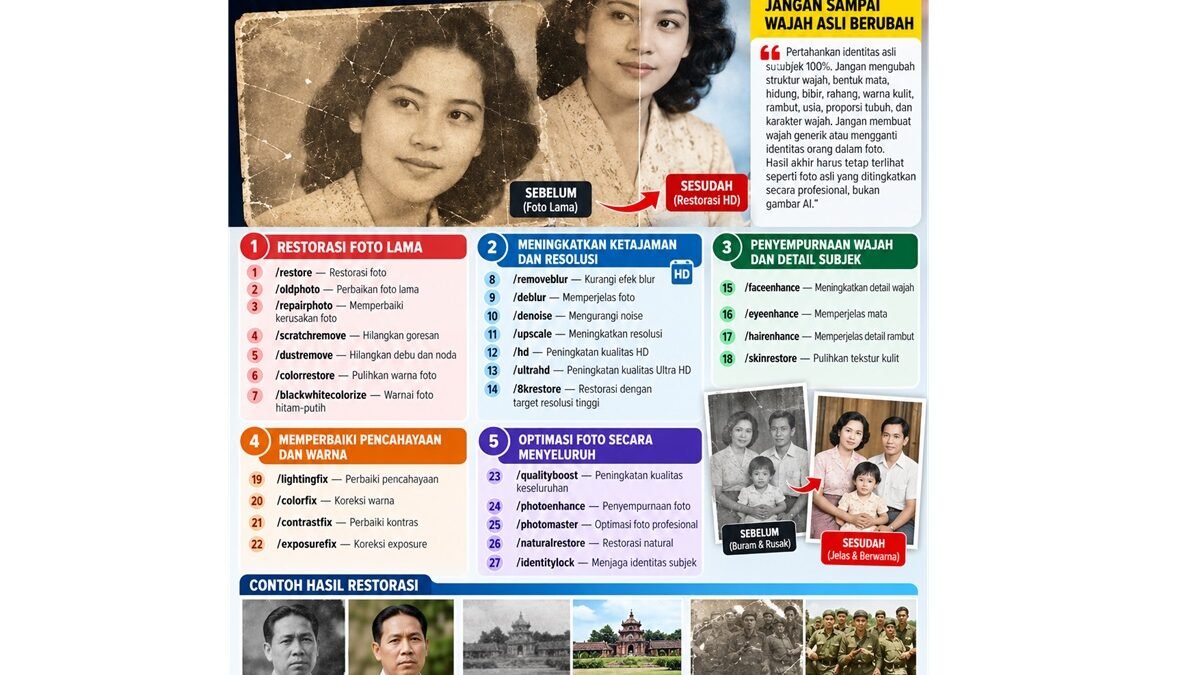27 Kode Prompt ChatGPT untuk Restorasi Foto Lama
