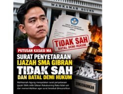 MA Batalkan Suket Pendidikan Gibran, Implikasi Jabatan Wapres Perlu Dikaji?