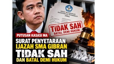 MA Batalkan Suket Pendidikan Gibran, Implikasi Jabatan Wapres Perlu Dikaji?