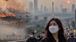 Kabut Karhutla Sumatra dan Kalimantan Memasuki Atmosfer Jakarta